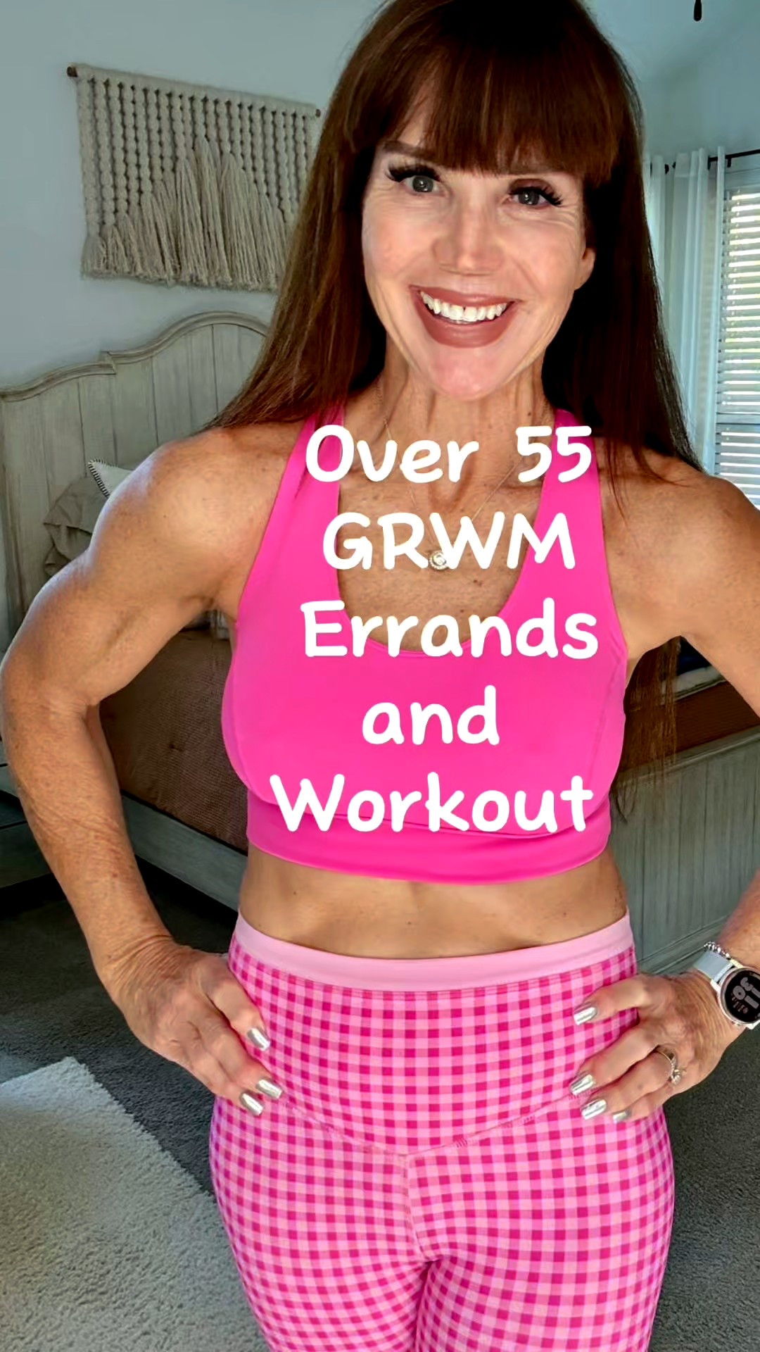 Over 55, get ready with me to workout, but first errands!  I decided to go pink on pink on pink today because…why not? Some old, some new, but it all matched!  

#LTKgrwm #LTKActive #LTKfitnessgoals