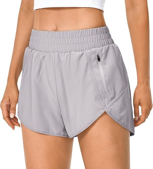 colorskin High Waisted Dolphin Athletic Shorts for Women, Quick Dry Lightweight Liner Gym Running... | Amazon (US)