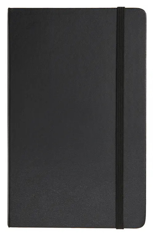 Moleskine Classic Large Ruled Hardcover Notebook in Black