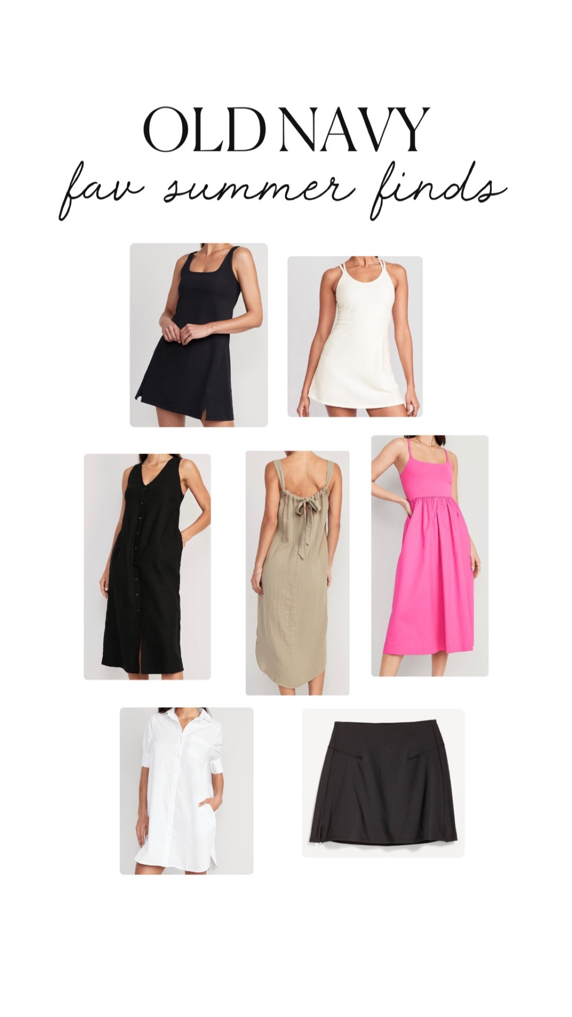 My top summer finds🤍 and currently on sale!!!👏🏻👏🏻 grab yours, a lot of sizes are selling out fast!! 

 #oldnavy #womensfashion #womensdresses #summerfinds #fashionfinds #affordablefashion #tennisskirt #tennisdress #maxidress #summerdress 

#LTKsalealert #LTKFind #LTKFitness