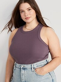 Fitted Rib-Knit Tank Top | Old Navy (US)