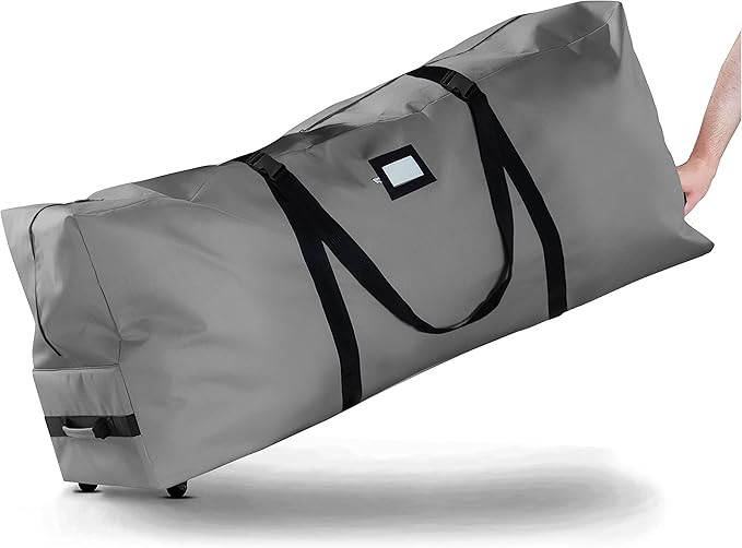 Rolling Large Christmas Tree Storage Bag - Fits Upto 9 ft. Artificial Disassembled Trees, Durable... | Amazon (US)