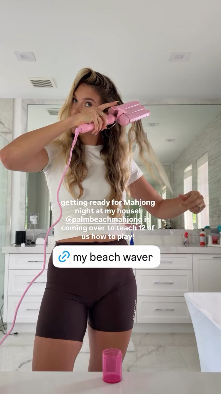 Getting ready for Mahjong night! Using my trusty beach waver on my hair. Love how the waves come out!

#LTKgrwm #LTKBeauty #LTKdayinmylife