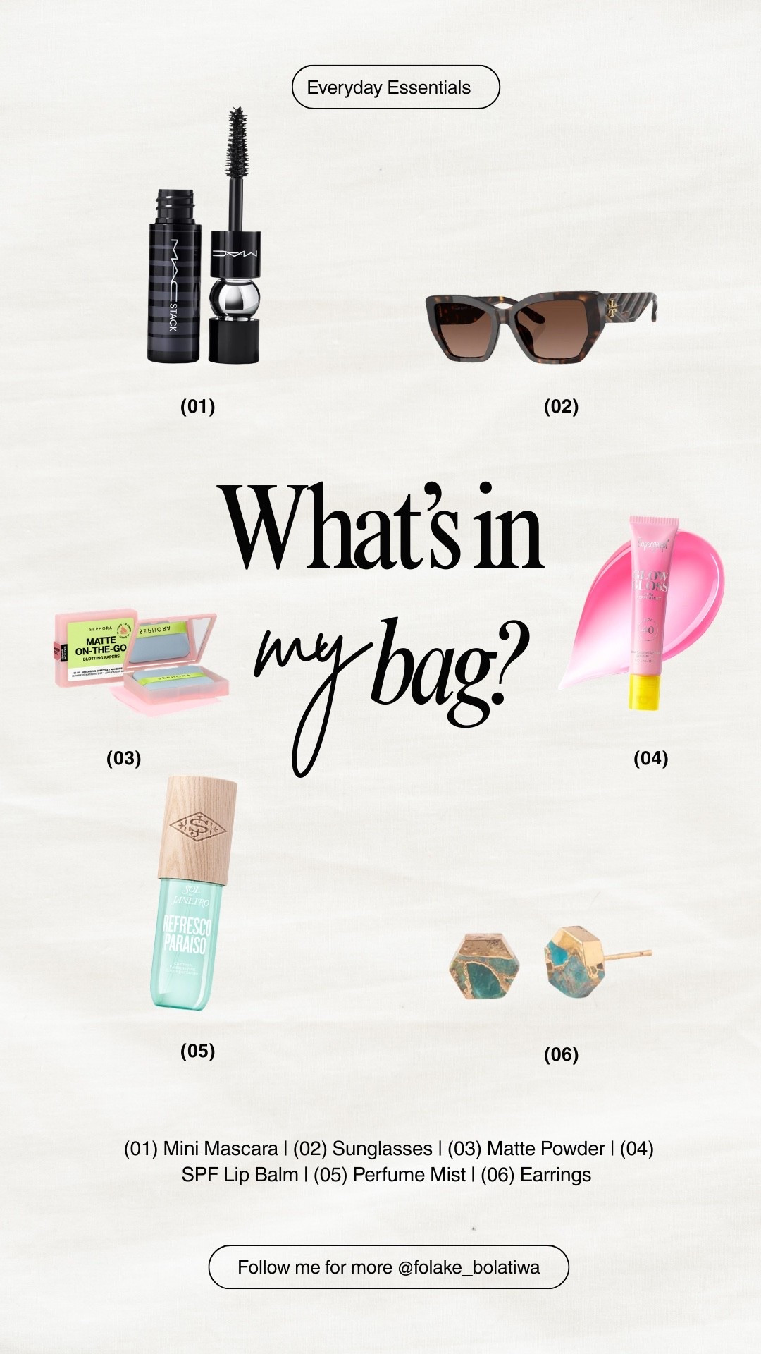 What’s in my bag? Here are my everyday essentials you need in your bag this spring. #whatsinmybag #beautyfinds

#LTKgrwm #LTKdayinmylife #LTKBeauty