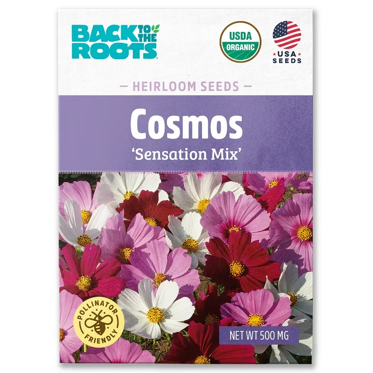 Back to the Roots Organic Cosmos 'Sensation Mix', 1 Seed packet | Walmart (US)