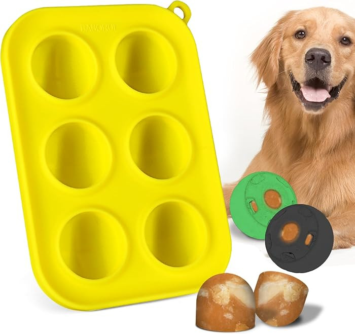 BABORUI 6 Cavities Dog Treat Molds for Woof Pupsicle Small 10-25lbs, Reusable Frozen Dog Treat Mo... | Amazon (US)