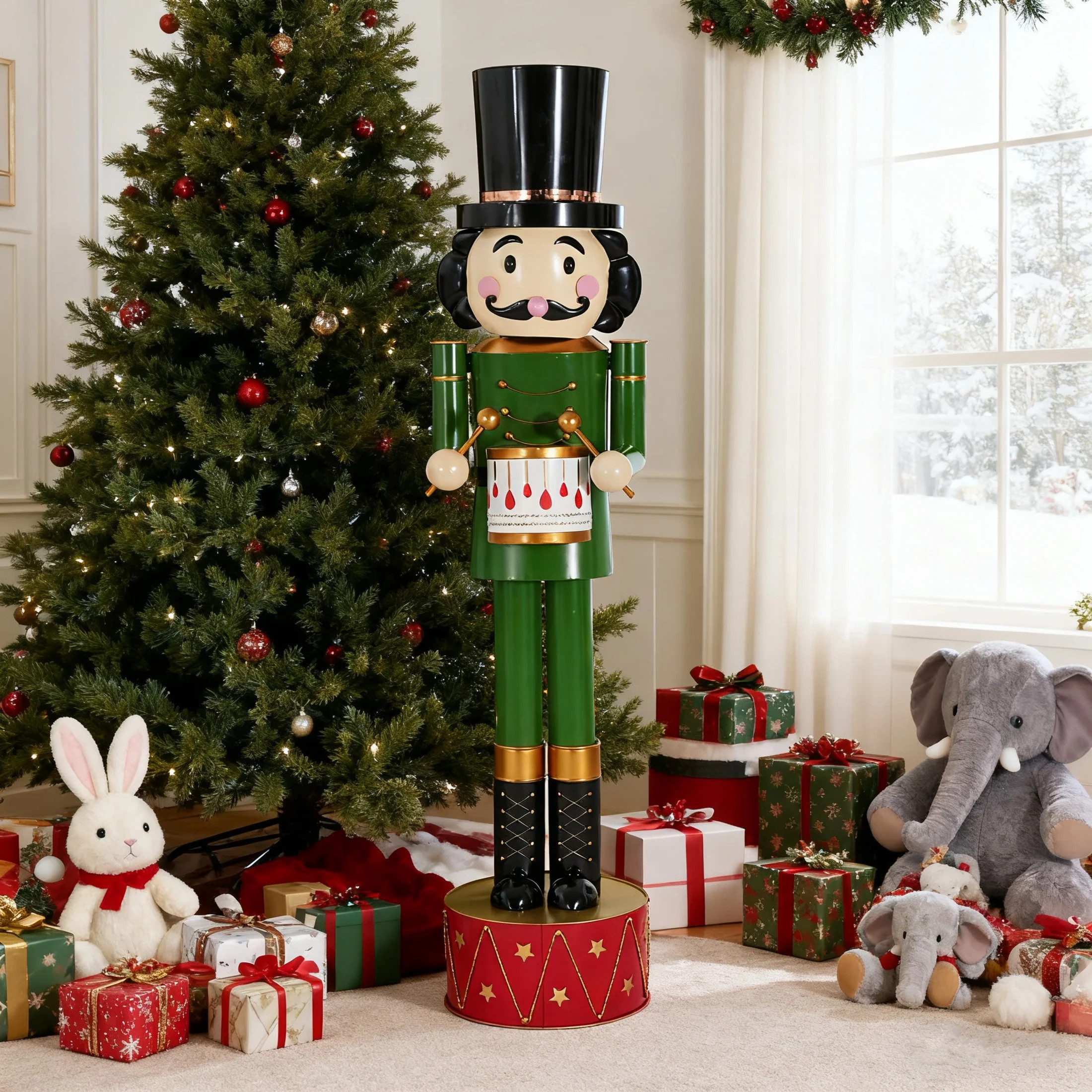 Christopher Knight Home 63.6" Classic Iron Nutcracker Holiday Decoration, Indoor Outdoor Festive ... | Walmart (US)
