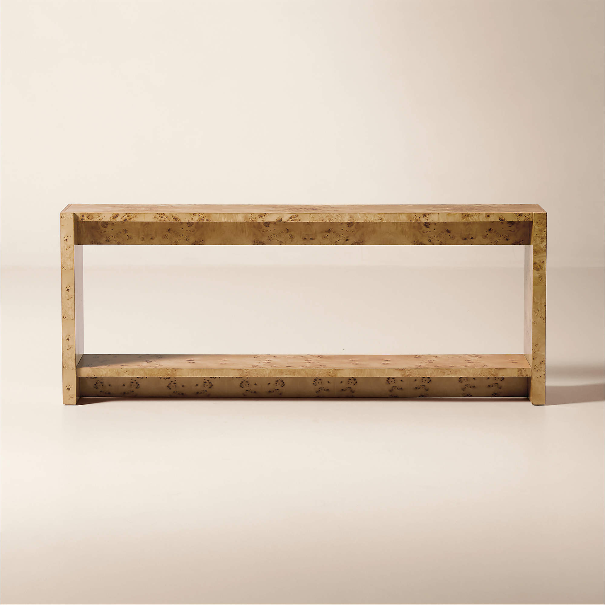 Niche 70" Neutral Burl Wood Console Table + Reviews | CB2 | CB2