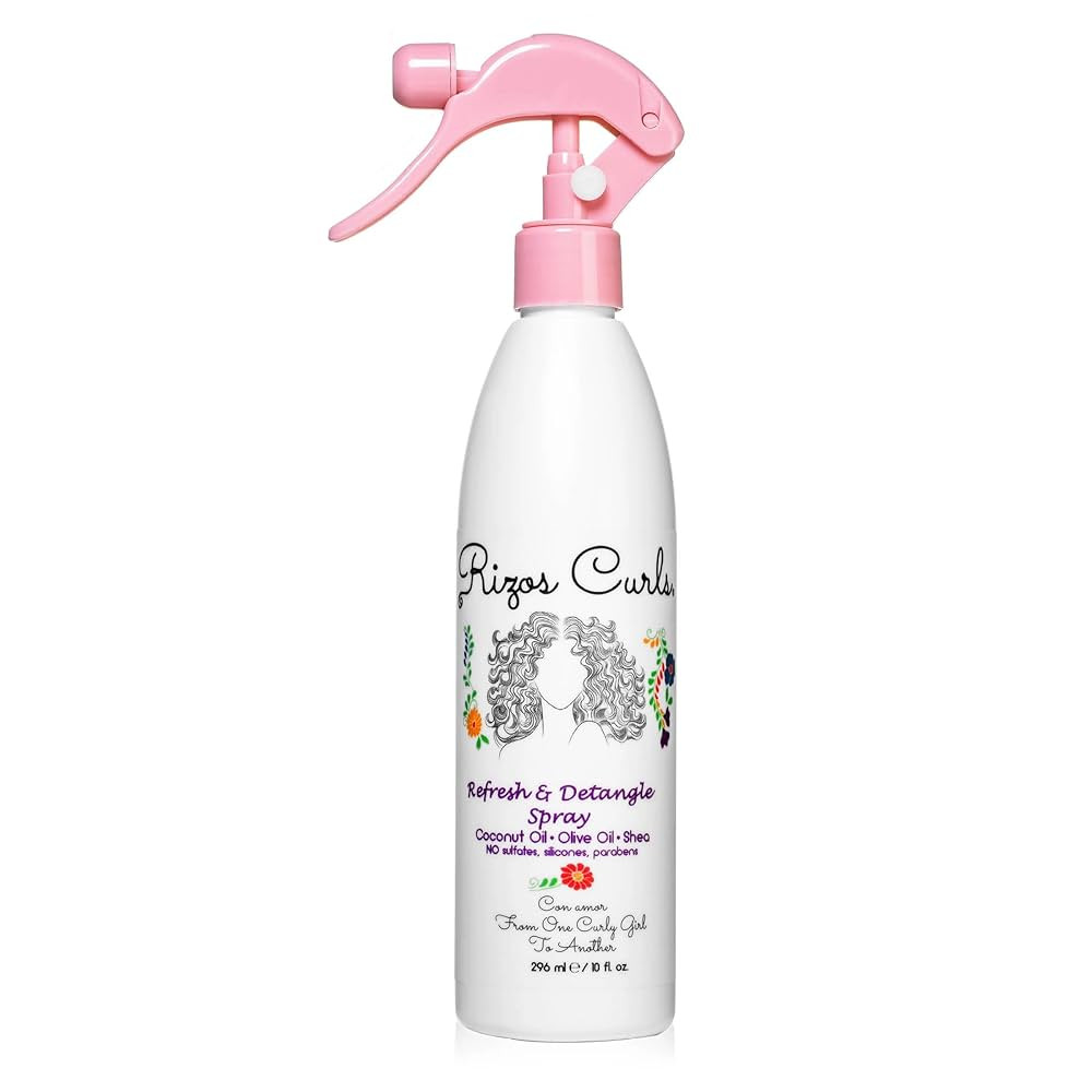 Rizos Curls Refresh & Detangle Spray Detangling & Curl Leave-In with Coconut Oil Nourishes, Hydra... | Amazon (US)