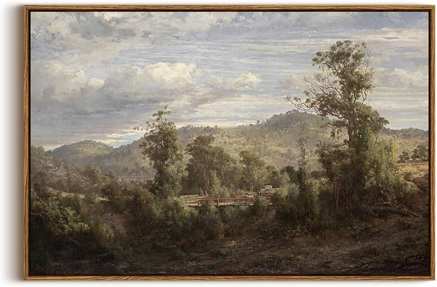 InSimSea Framed Canvas Wall Art Vintage Decor, Nature Landscape Paintings Artwork, Large Prints, ... | Amazon (US)