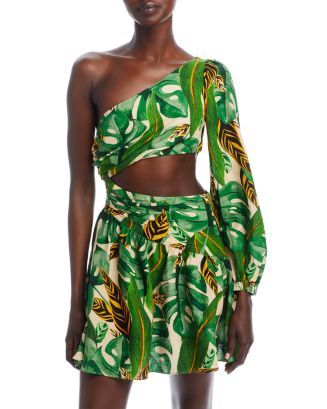 Tropical Leaves One Shoulder Dress | Bloomingdale's (US)