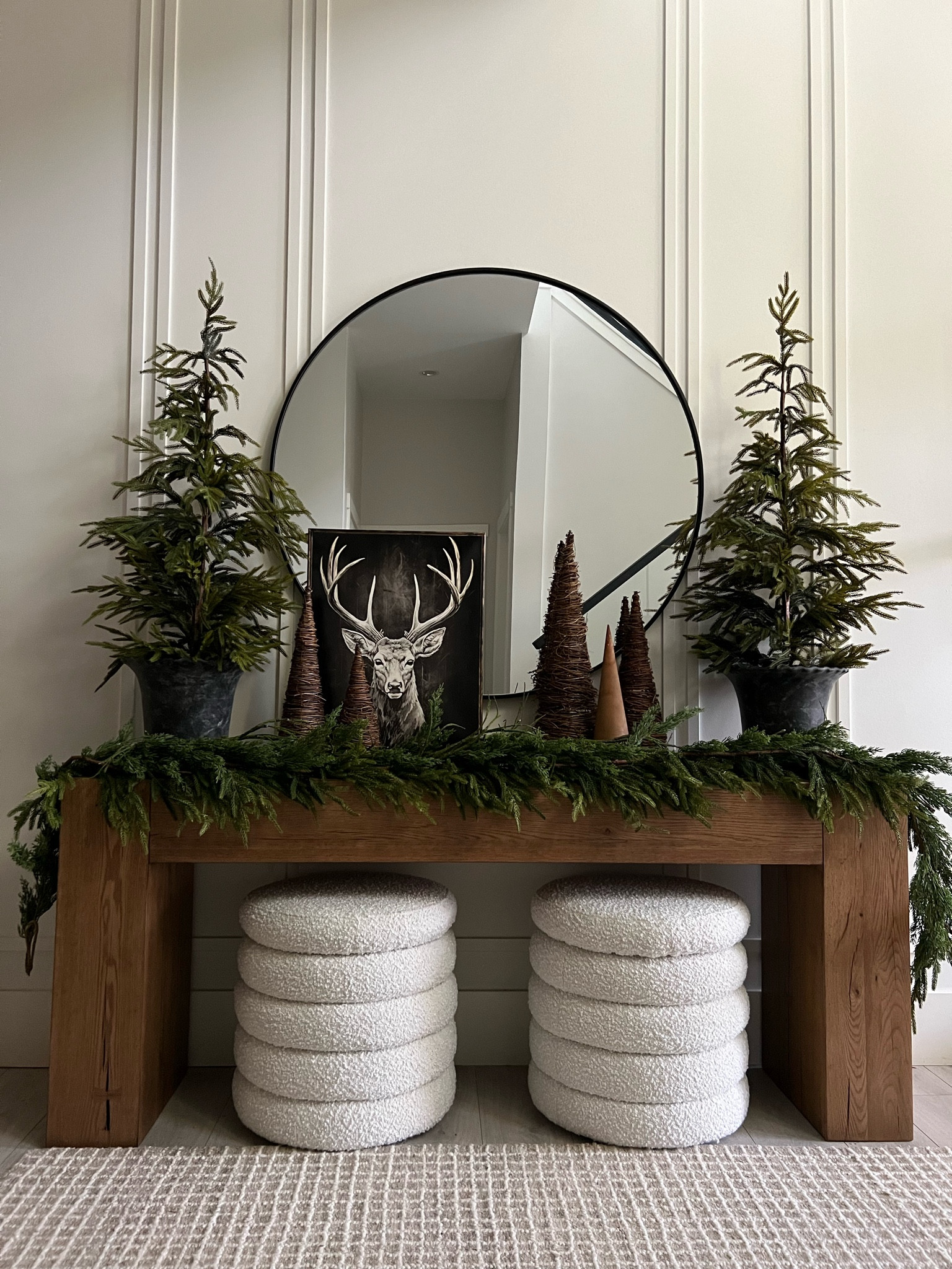 Natural Christmas: earthy and organic 🤎
Entry console is setting the tone for a neutral and natural holiday look throughout the home! 
Holiday decor, Christmas home, moody Christmas 

#LTKHome #LTKSeasonal #LTKHoliday