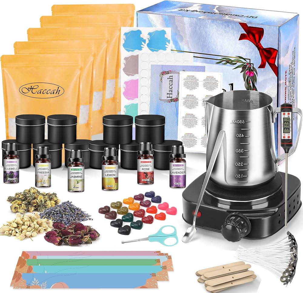 Complete Candle Making Kit with Wax Melter, Making Supplies,DIY Arts&Crafts Gift for Kids,Beginne... | Amazon (US)