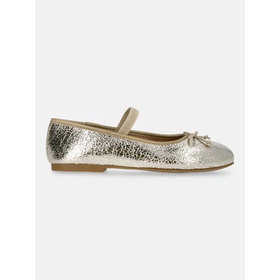 Wonder Nation Girls Bow Ballet Dress Shoes | Walmart (US)