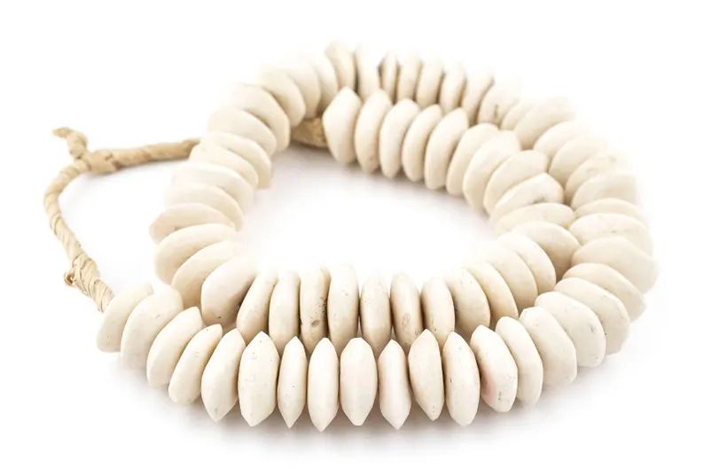 70 White Bone Beads: Handmade Bone Beads Kenya Bone Beads Saucer Shaped Beads Big Bone Beads Bead... | Etsy (EU)