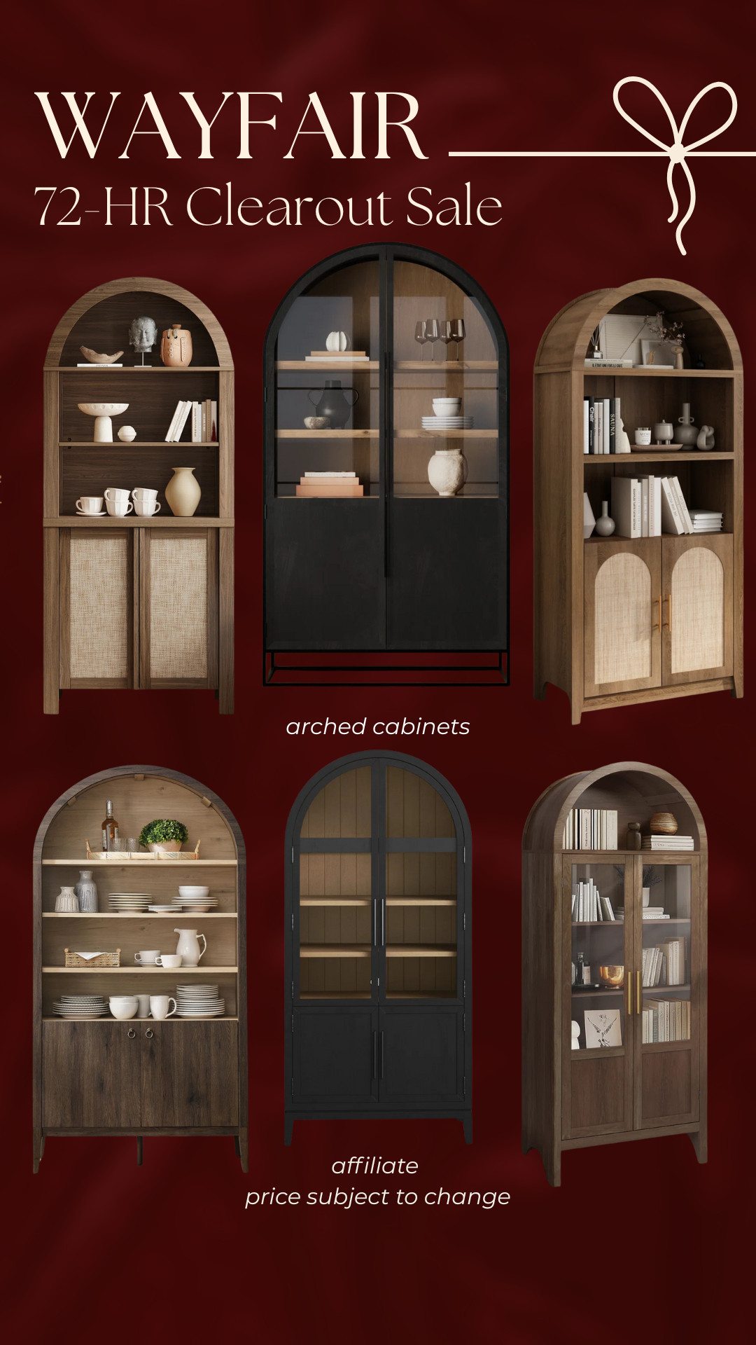 Arched Cabinets on sale for Wayfair's 72-hr clearout sale! 

 #LTKcanada #LTKsale #LTKhome