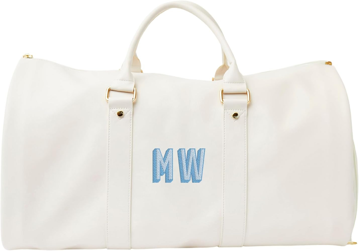 Personalized Convertible Garment Duffel Bag – Embroidered Vegan Leather Weekender with Shoe Poc... | Amazon (US)