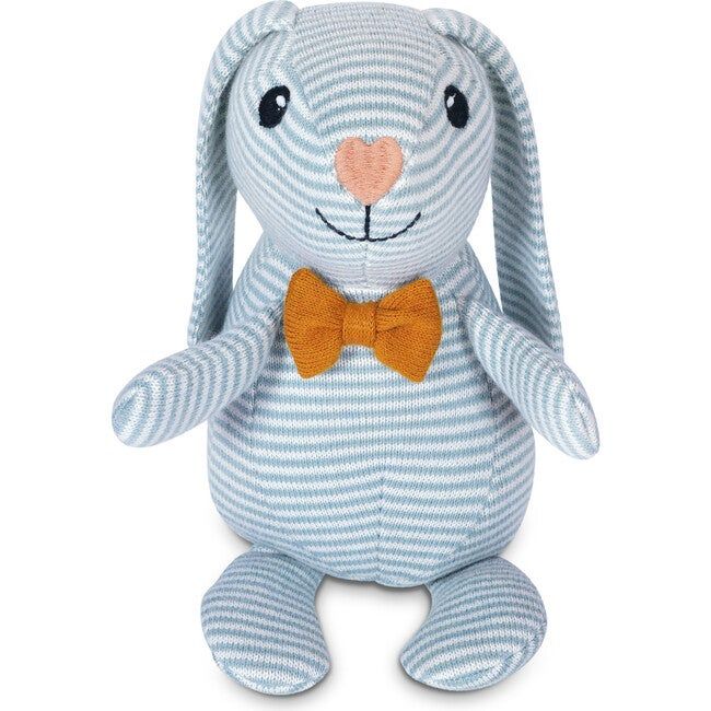 Baby Toys | Organic Knit Patterned Bunnies, Dapper Bunny (Stripes) | Apple Park from Maisonette | Maisonette
