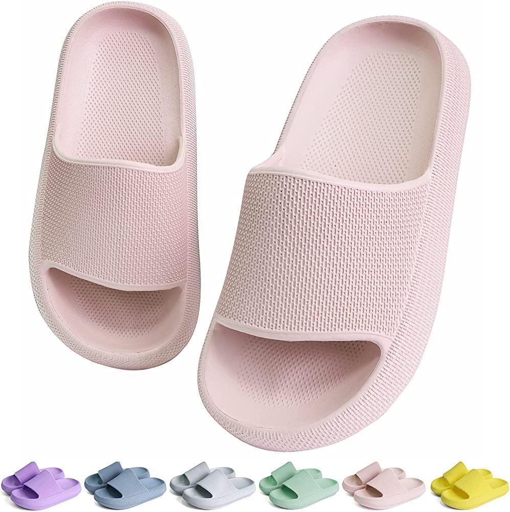 KOUECI Kids Cloud Slides Boys Girls Shower Slippers Slip on Slide Sandals Non-slip Summer Beach P... | Amazon (US)