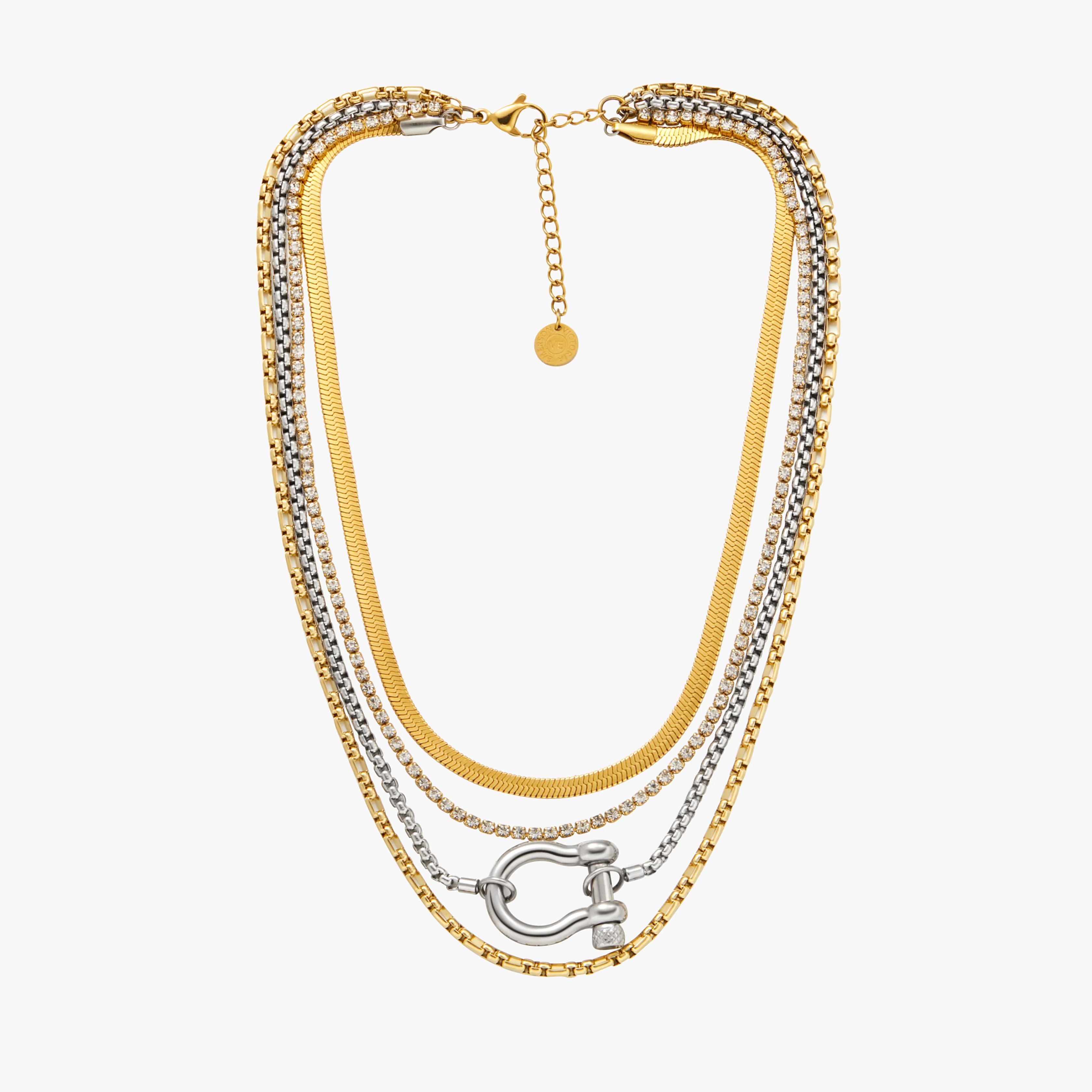 Rachel Layered Mixed Metal Necklace | Victoria Emerson