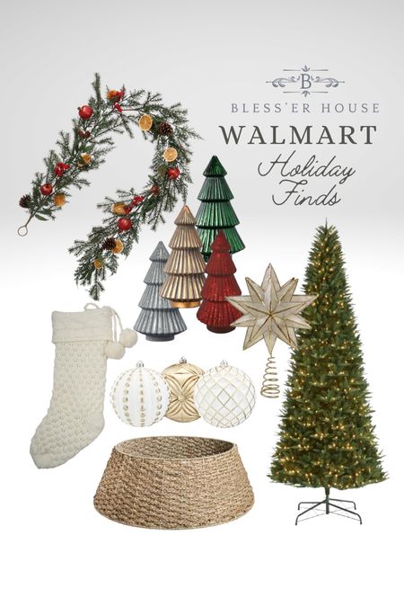 Walmart Holiday finds! 

#walmartfinds #christmasdecor  #affordabledecor #christmastree #blesserhouse #stocking #treecollar

#LTKHoliday #LTKSeasonal #LTKhome