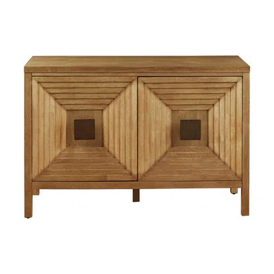 2-Door Accent Cabinet With Adjustable Shelves - Great For Home Organization Shelves, Contemporary Look, 47.5" Long, Spacious Storage Place, Wood, Fini | Wayfair North America
