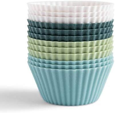 The Silicone Kitchen Reusable Silicone Baking Cups - Non-Toxic, BPA Free, Dishwasher Safe (12 Pac... | Amazon (US)