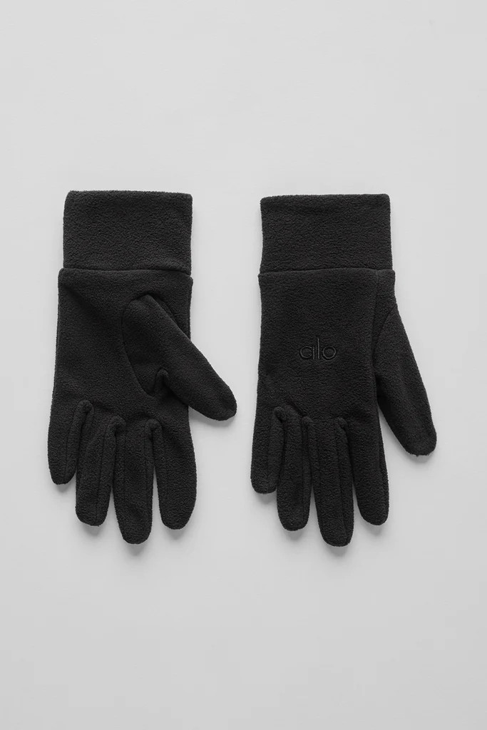 Performance Fleece Gloves - Black/Black | Alo Yoga (US)