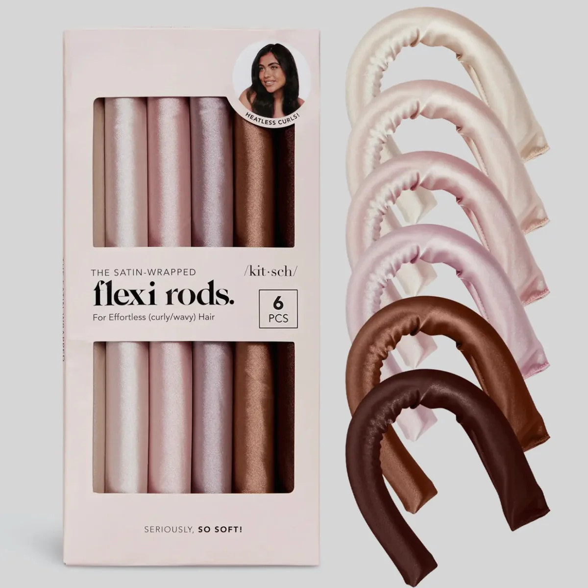 Kitsch Satin Wrapped Flexi Rods | The Collection TX 