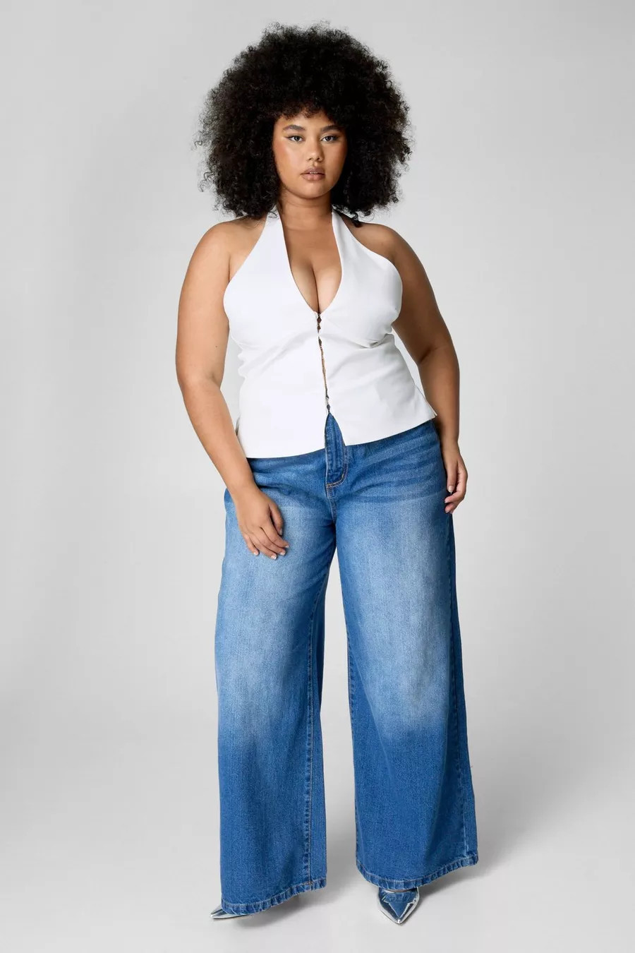 Plus Halter Lace Back Waistcoat | Nasty Gal US