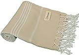 Bersuse 100% Cotton Anatolia Turkish Towel, 37x70 Inches, Beige | Amazon (US)