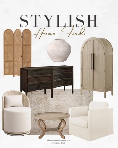 Stylish home decor and furniture that stands out and makes a statement! From amazon, tjmaxx, antiques and even Walmart! You can find beautiful accent chairs, cabinets, dressers, coffee tables, vases, rugs, and vase. Neutral home decor finds. 

#LTKstyletip #LTKsalealert #LTKhome