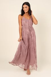 Jenny Lace Maxi Dress - Mauve | Petal & Pup (US)