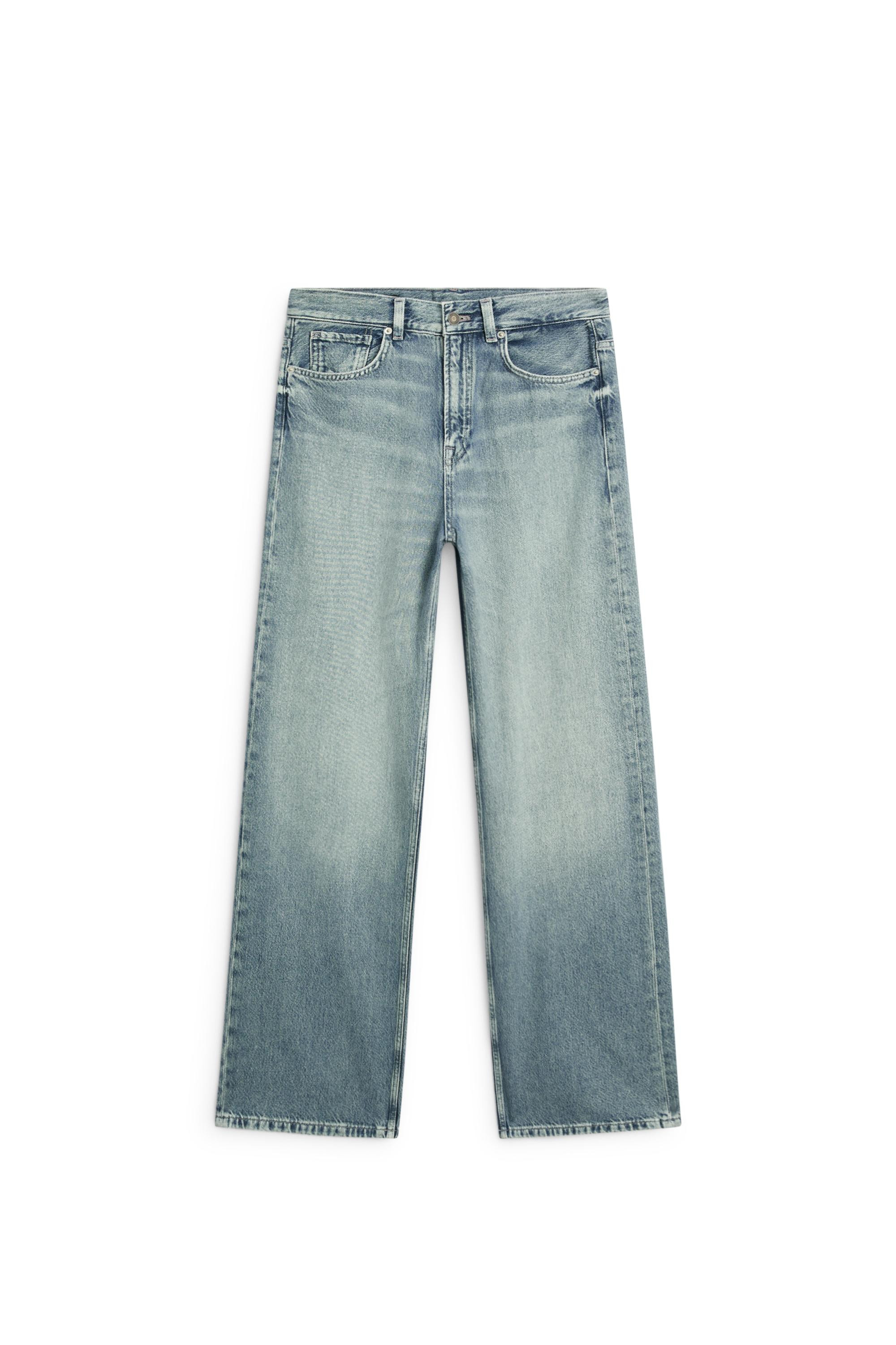Wide-Leg-Jeans mit hohem Bund | Massimo Dutti DE