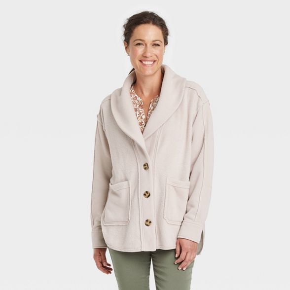 Women&#39;s Button-Front Jacket - Knox Rose&#8482; Cream XS | Target