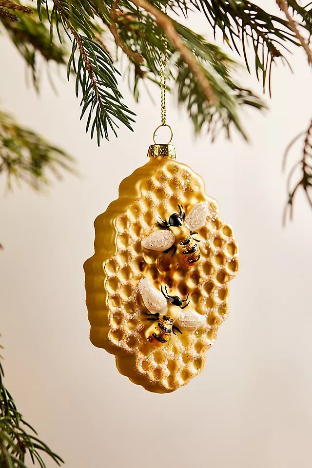 Honeycomb Glass Ornament | Anthropologie (US)