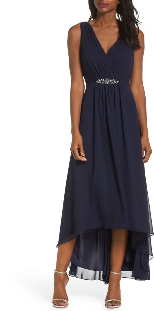 Eliza J Embellished High/Low Chiffon Dress | Nordstrom | Nordstrom