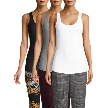 No Boundaries Juniors' Scoop Neck Tank 3 Pack | Walmart (US)