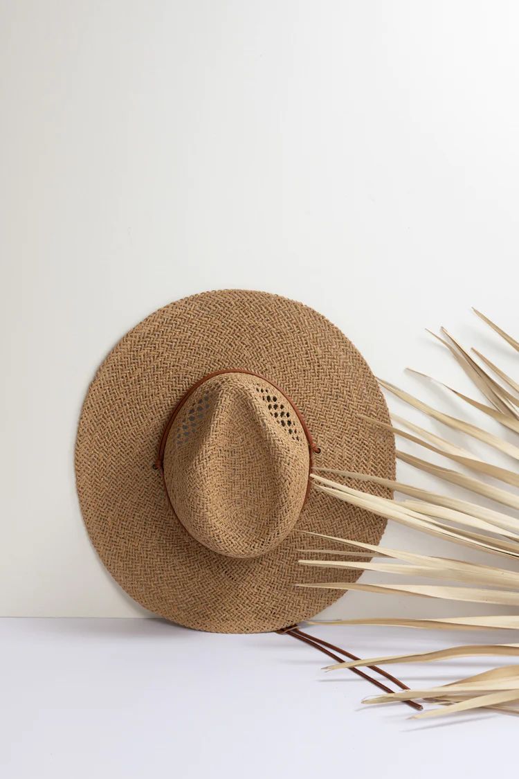 Tan Chin Strap Straw Hat | Flea Style
