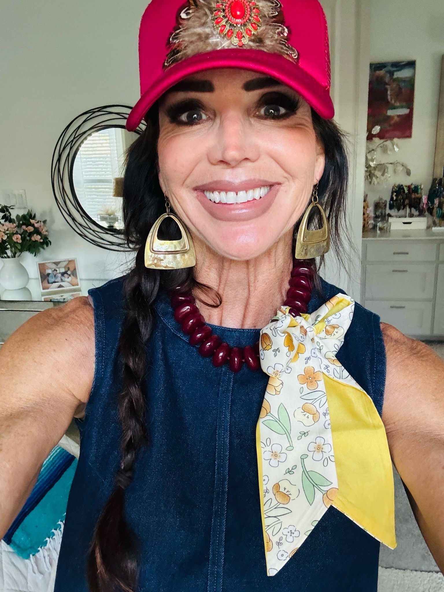 Just a simple scarf makes a HUGE difference!

#LTKOver40 #LTKootd #LTKgrwm