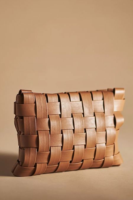 Woven leather clutch purse, brown purse, summer purse 

#LTKstyletip #LTKxAnthro #LTKunder100