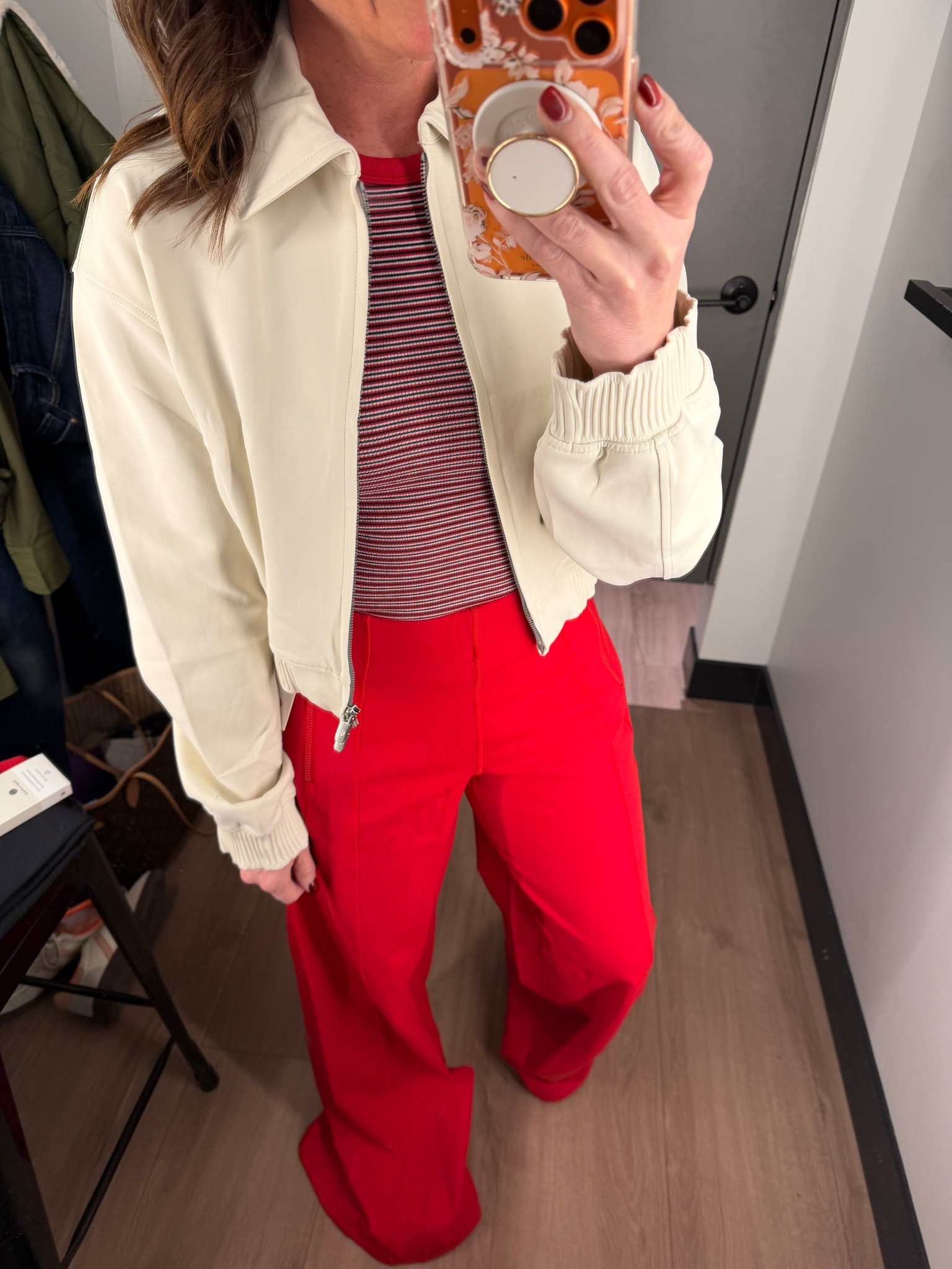 Pants Small true red
Tank 2
Jacket XS cream 

#LTKPetite