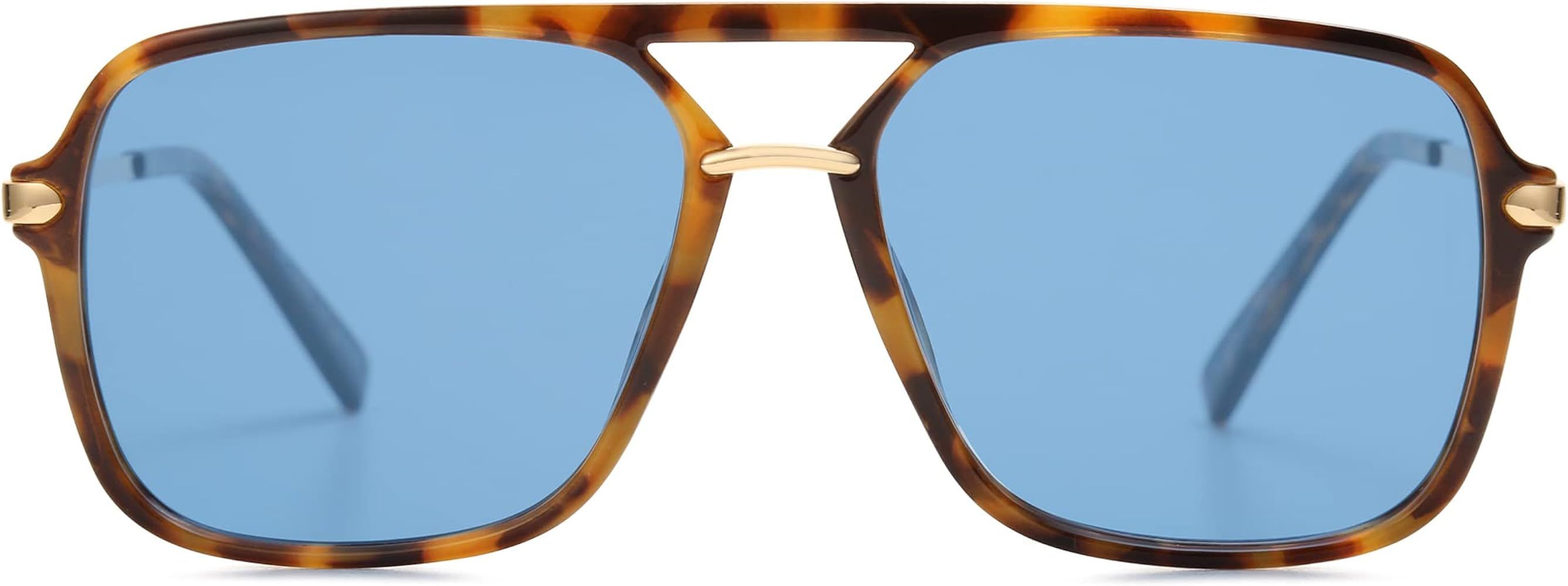 SOJOS Sunglasses for Women & Men, Retro, Polarized Lens, Trendy Aviator, 90s Shades SJ2229 | Amazon (US)
