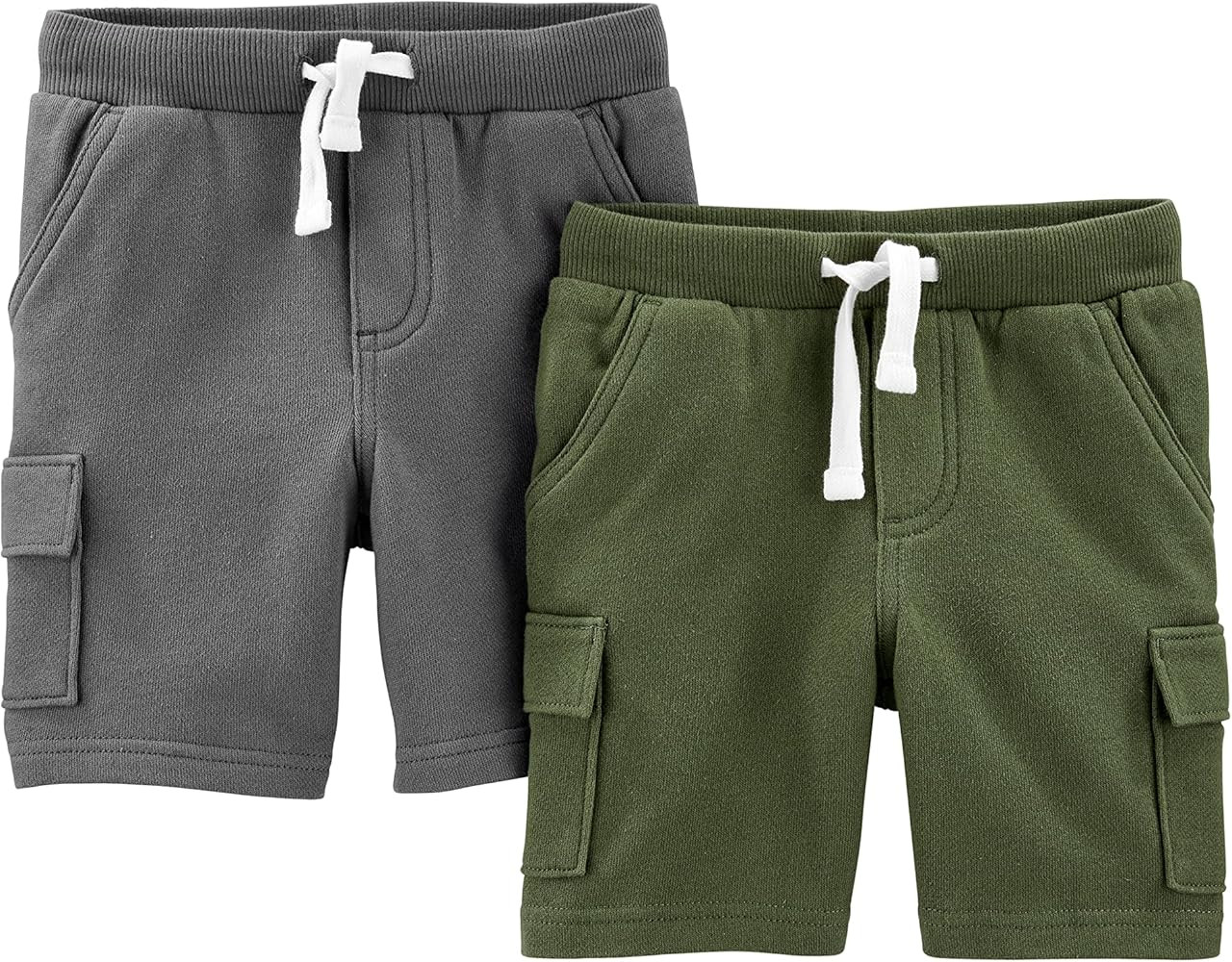 Simple Joys by Carter's Boys' Knit Cargo Shorts, Pack of 2 | Amazon (US)