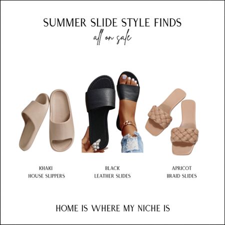 S T Y L E / summer slides all on sale

+ khaki house slippers
+ black leather slides
+ apricot braid slide

Summer Outfit / Sandals

#LTKsummer #LTKshoes #LTKcanada