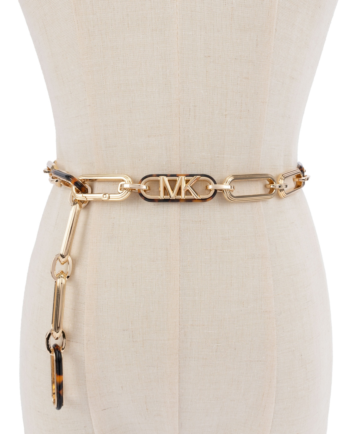 Michael Kors Women's Logo Chain Belt with Resin Link - Gold | Macy's