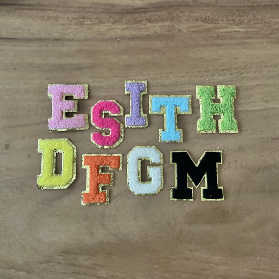 Chenille Letter Patch  Small Self Adhesive Varsity Letter  - Etsy | Etsy (US)