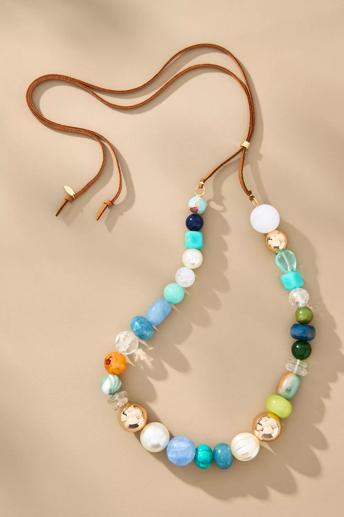 Pearl Beaded Tie Necklace | Anthropologie (US)