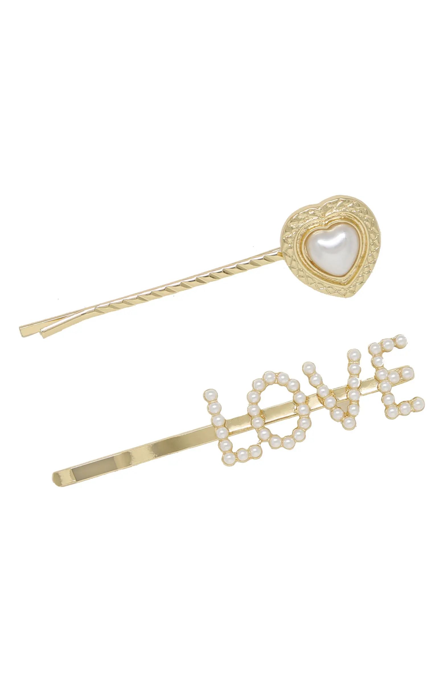 Love Set of 2 Hair Pins | Nordstrom