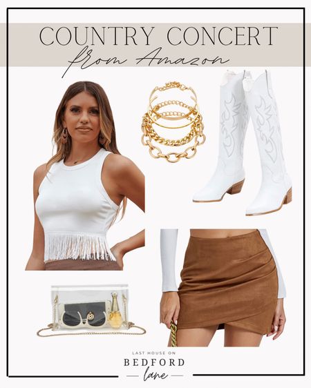Country Concert Outfit from Amazon 

Concert attire for women, festival outfit for women, summer outfit for women, outfits for teens, outfits for girls, country concert dress, gold earrings, gold necklace, gold bracelets, stackable bracelets, layering necklaces, dainty necklace, gold sunglasses, round sunglasses, white boots, white cowboy boots, cowboy boots for women, country outfit for women, clear stadium bag, purse for a concert, clear purse, clear bag, concert purse, concert bag, festival attire, summer dress, suede skirt, cropped shirt, jean shorts, tan cowboy boots, suede cowboy boots, leather cowboy boots, white fringed shirt, Levi shorts, women’s jean shorts, summer outfit ideas for women, Amazon, found it on amazon, amazon deals 

#LTKstyletip #LTKunder50 #LTKsalealert
